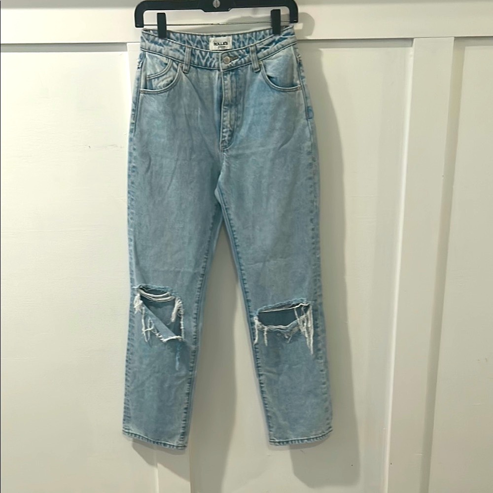 ROLLA’S Destroyed Light Blue Denim Jeans